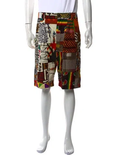 Pre-owned Engineered Garments Patterned Shorts In Multicolor