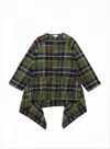 Engineered Garments Plaid Asymmetrical Hem Jacket With Button-down Closure In Multi