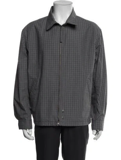 Pre-owned Engineered Garments Plaid Print Jacket In Gray