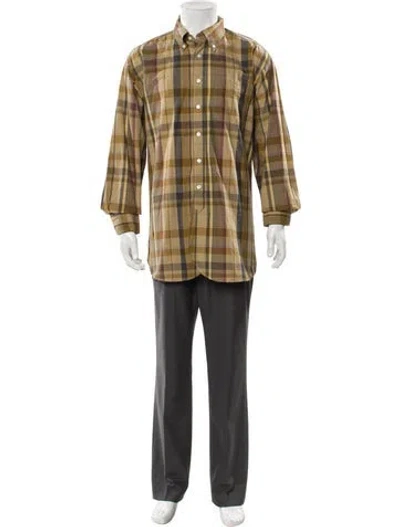 Pre-owned Engineered Garments Plaid Print Long Sleeve Shirt
