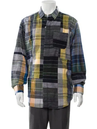 Pre-owned Engineered Garments Plaid Print Long Sleeve Shirt In Multi