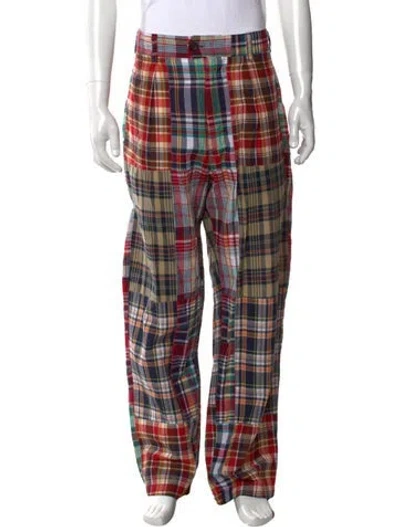 Pre-owned Engineered Garments Plaid Print Pants In Multi
