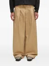 Engineered Garments Pleated Wide-leg Trousers In Brown