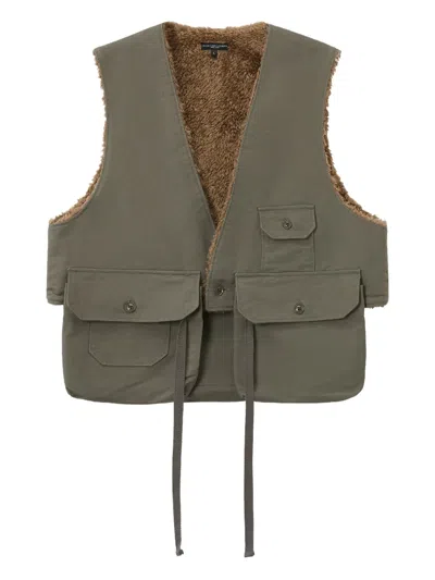 Engineered Garments Pocket-detail Gilet In Green