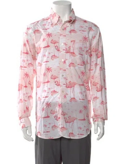 Pre-owned Engineered Garments Printed Long Sleeve Shirt In Multi