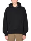 Engineered Garments High Neck Printed Hoodie Sweatshirt In Black