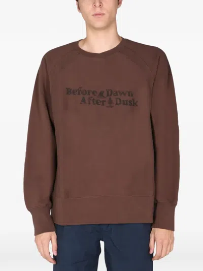 Engineered Garments Printed Sweatshirt In Brown