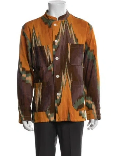 Pre-owned Engineered Garments Printed Windbreaker In Orange
