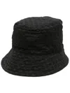 Engineered Garments Black Graphic Bucket Hat In Schwarz