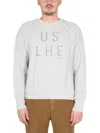 Engineered Garments Relaxed Fit Crewneck Sweatshirt With Logo In White