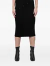 Engineered Garments Ribbed Button-fastening Skirt In Black