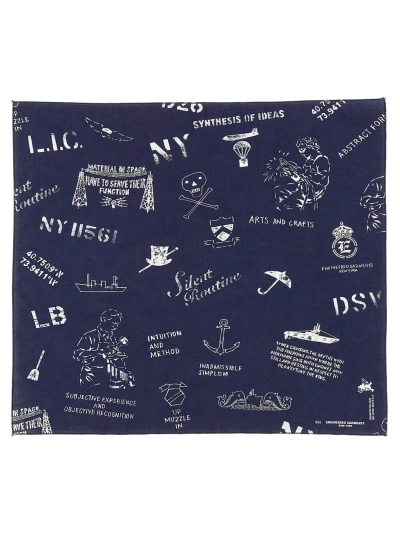 Engineered Garments Scarf With Print In Blu