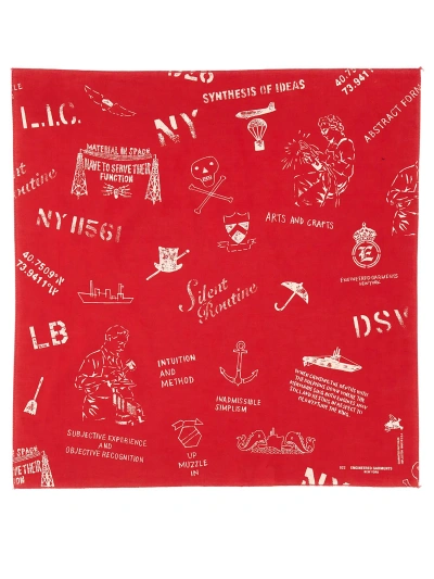 Engineered Garments Scarf With Print In Red