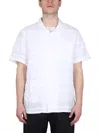 Engineered Garments Embroidered White Shirt With Classic Collar In White