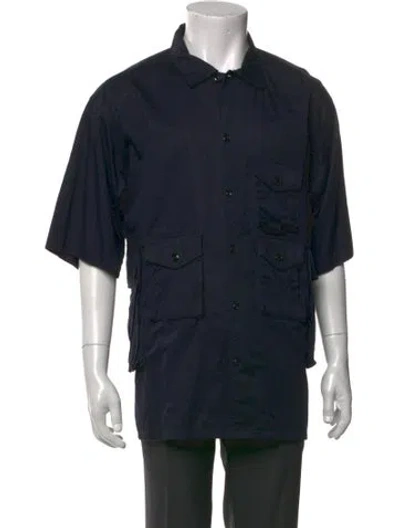 Pre-owned Engineered Garments Short Sleeve Dress Shirt In Blue