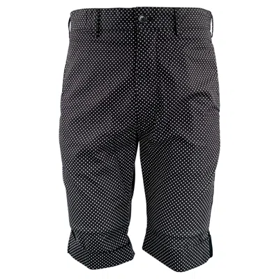 Pre-owned Engineered Garments Size 32 Black White Polka Dot Cotton Zip Fly Shorts
