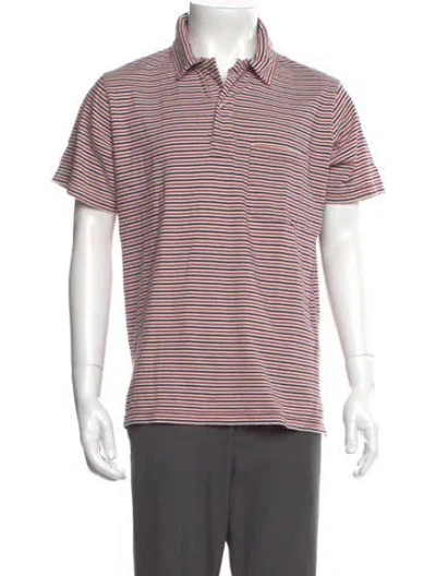 Pre-owned Engineered Garments Striped Collar Polo Shirt In Multi