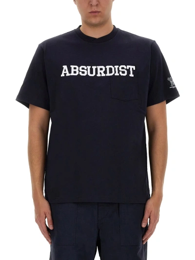 Engineered Garments T-shirt With Print In Blue