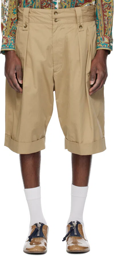 Engineered Garments Tan Gurkha Shorts In Sd053 Khaki Cotton S