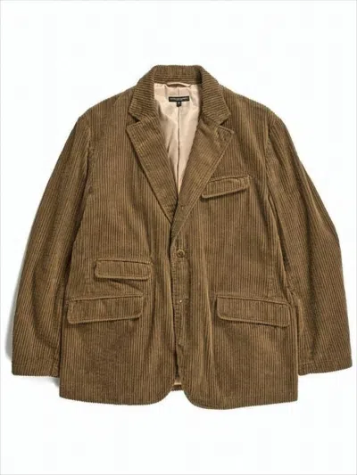 Engineered Garments Textured Corduroy Suit Set With Relaxed Fit In Brown