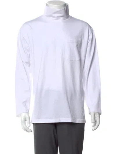 Pre-owned Engineered Garments Turtleneck Long Sleeve T-shirt In White