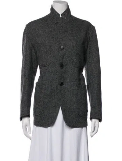 Pre-owned Engineered Garments Tweed Pattern Jacket In Grey