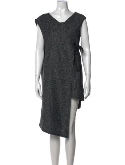 Pre-owned Engineered Garments Tweed Pattern Mini Dress In Grey