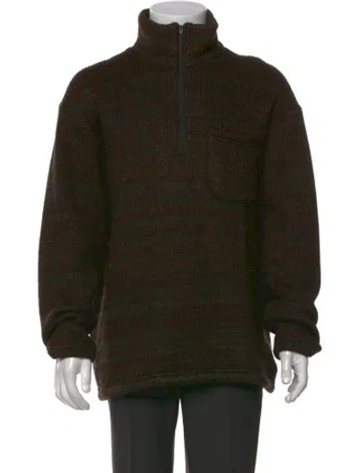 Pre-owned Engineered Garments Tweed Pattern Mock Neck Pullover W/ Tags In Green