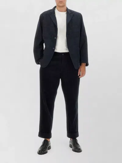 Engineered Garments Velvet Pants Belt Loops Side And Back Pockets In Black