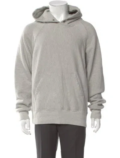 Pre-owned Engineered Garments V-neck Long Sleeve Hoodie In Gray