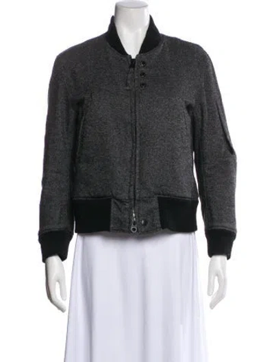 Pre-owned Engineered Garments Wool Bomber Jacket In Gray