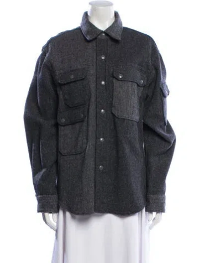Pre-owned Engineered Garments Wool Denim Jacket In Gray