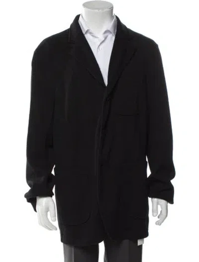 Pre-owned Engineered Garments Wool Overcoat In Black