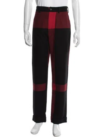Pre-owned Engineered Garments Wool Pants In Black/red