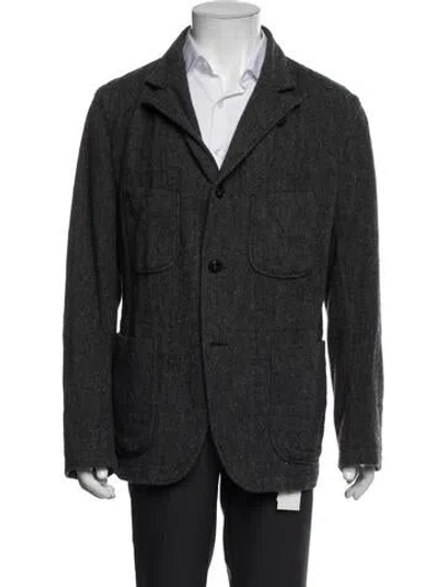 Pre-owned Engineered Garments Wool Tweed Pattern Coat In Gray