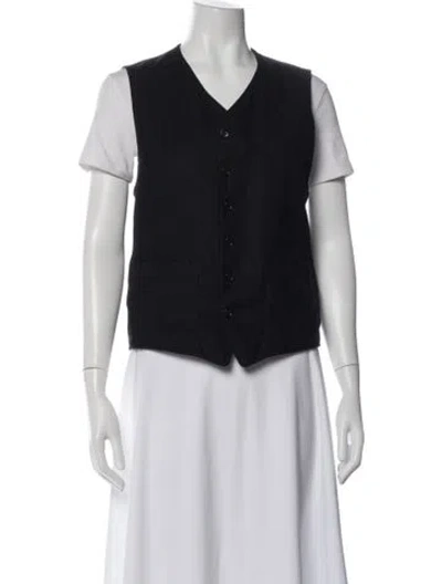 Pre-owned Engineered Garments Wool Vest In Black