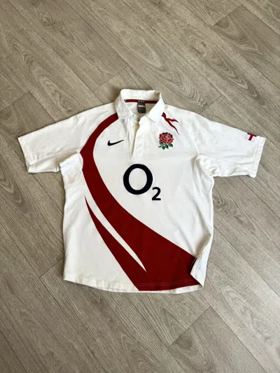 Pre-owned England Rugby League X Nike Vintage Nike England Rugby Shirt In White