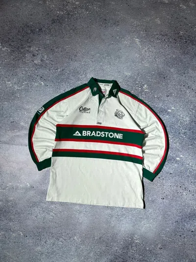 Pre-owned England Rugby League X Vintage Rugby Cotton Traders Bradstone Tiger Y2k Retro In White