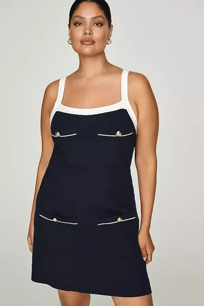 English Factory Sleeveless Mini Dress In Black