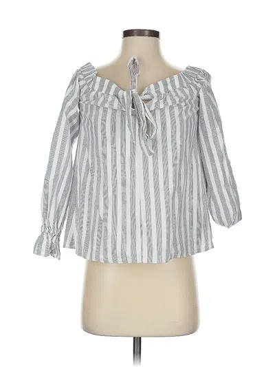 Pre-owned English Factory 3/4 Sleeve Blouse In Blue