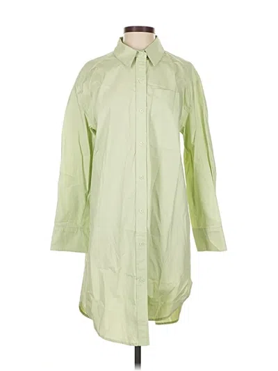 Pre-owned English Factory 3/4 Sleeve Button Down Shirt In Green