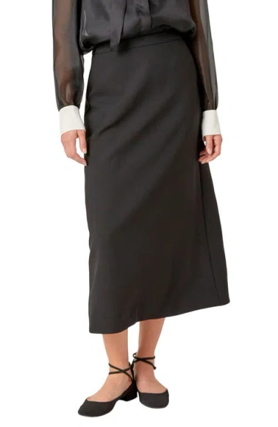 English Factory A-line Midi Skirt In Black