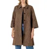English Factory Animal Print Trench Coat In Brown