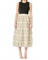 English Factory Aurelia Ruffle Dress In Black/ivory In Neutral