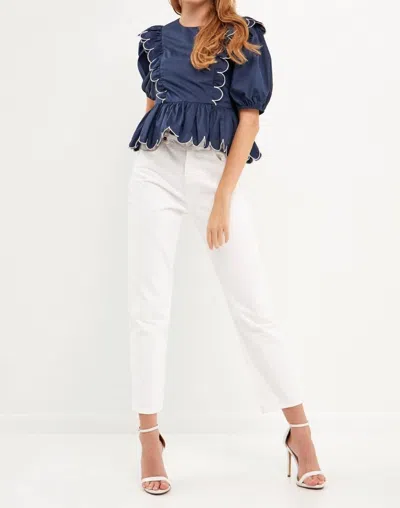English Factory Believe In Me Top In Blue