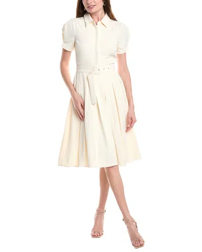 English Factory Belted Midi Dress In White