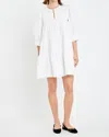 English Factory Blouson Sleeve Cotton Poplin Minidress In White