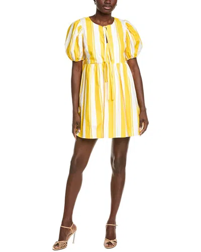 English Factory Bold Stripe Mini Dress In Yellow