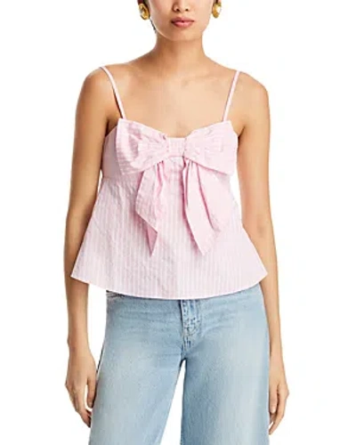 English Factory Bow Front Top In Pink