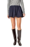 English Factory Bubble Hem Miniskirt In Navy